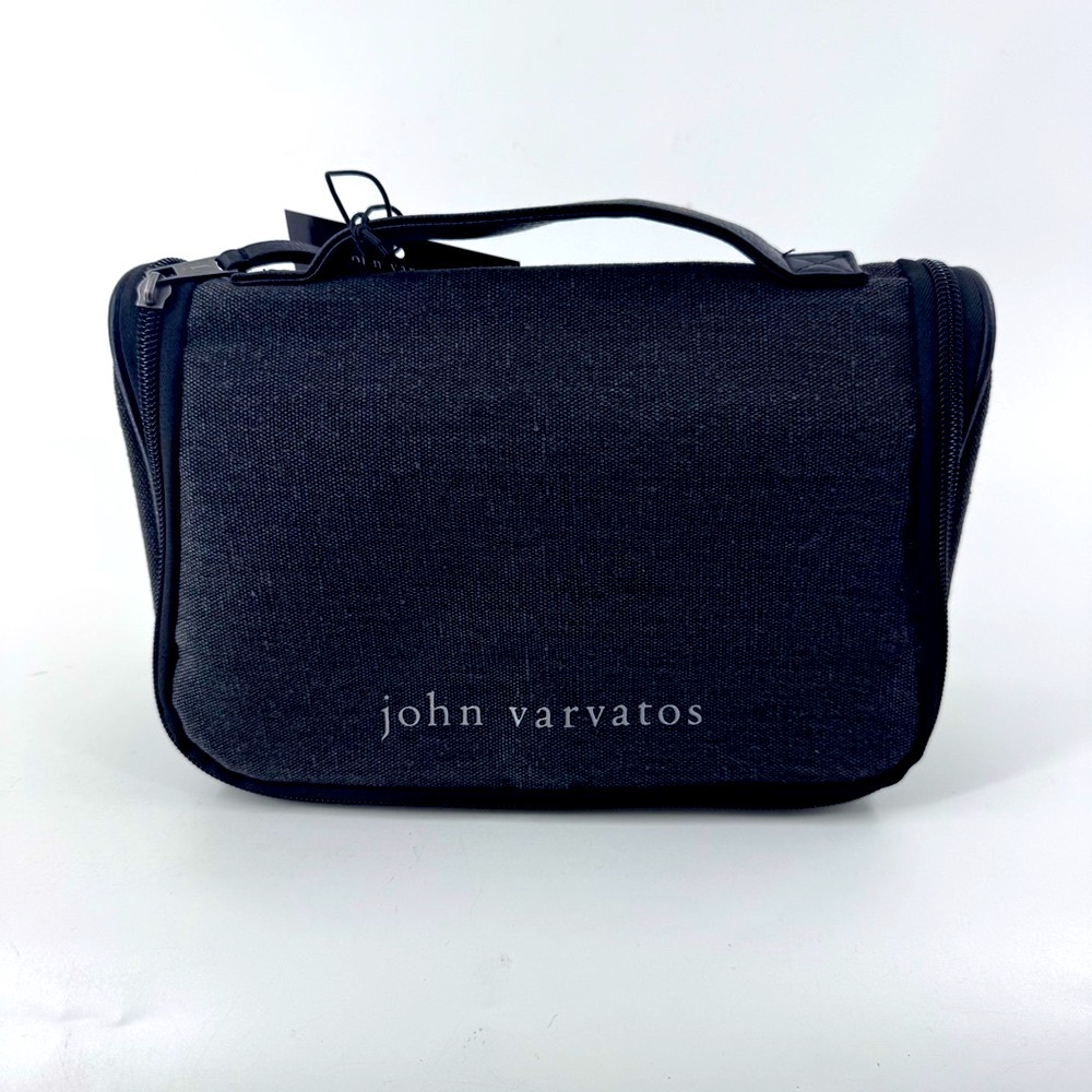 John Varvatos Black Toiletry Travel Dopp Kit
